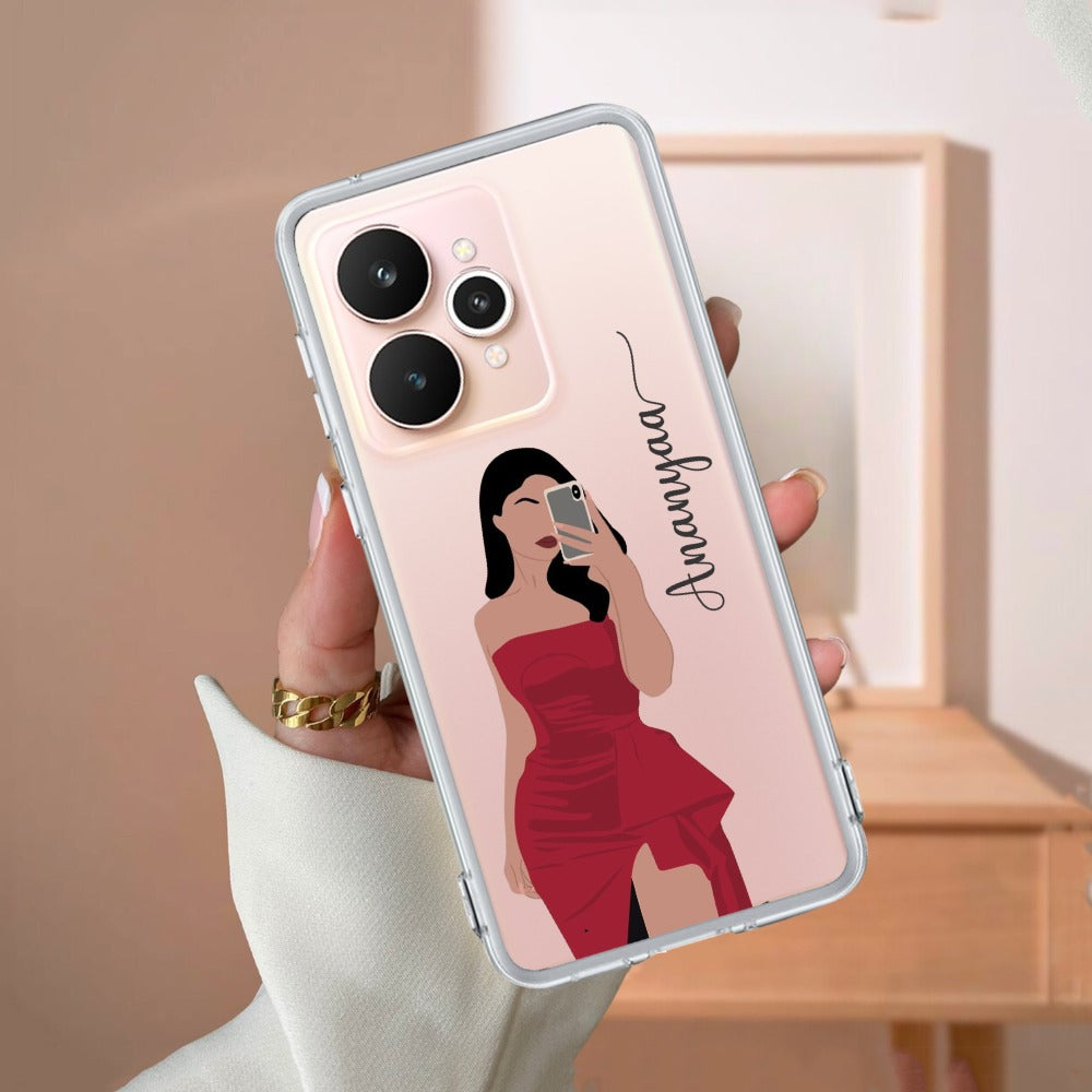 Scarlet Selfie Customize Transparent Silicon Case For Realme/Narzo