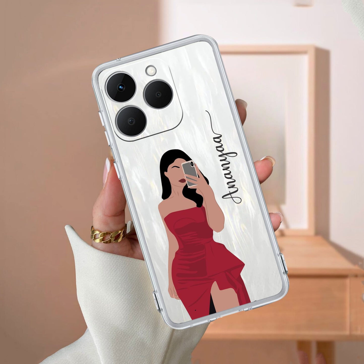 Scarlet Selfie Customize Transparent Silicon Case For Realme/Narzo