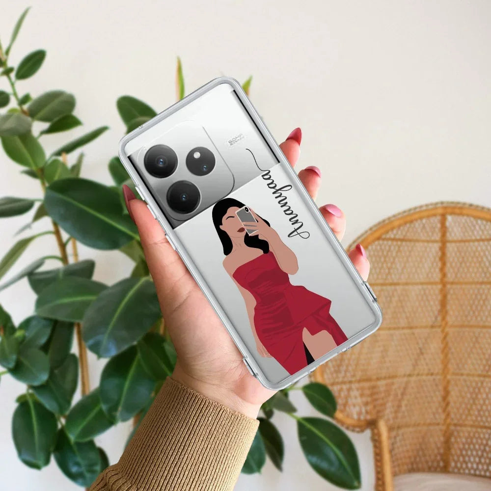 Scarlet Selfie Customize Transparent Silicon Case For Realme 12 Pro 5G