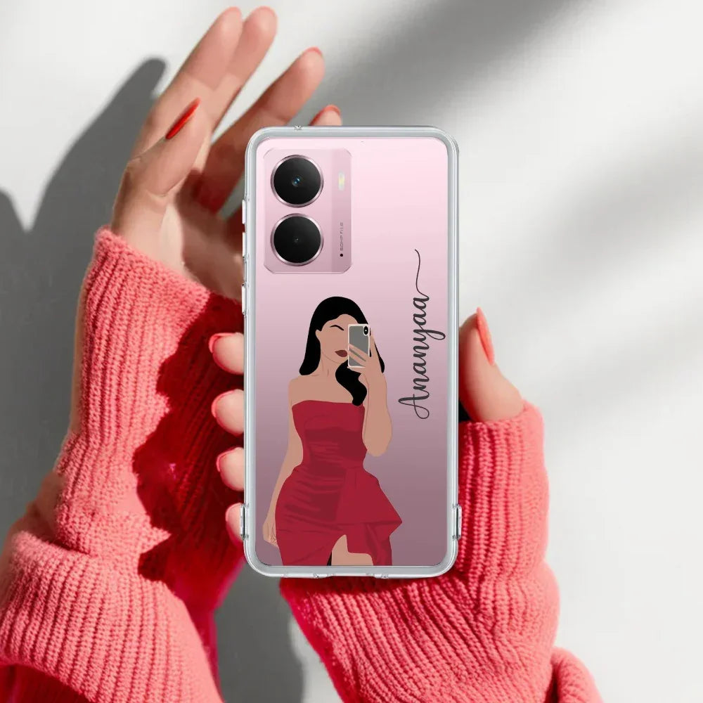 Scarlet Selfie Customize Transparent Silicon Case For Realme 12X 5G
