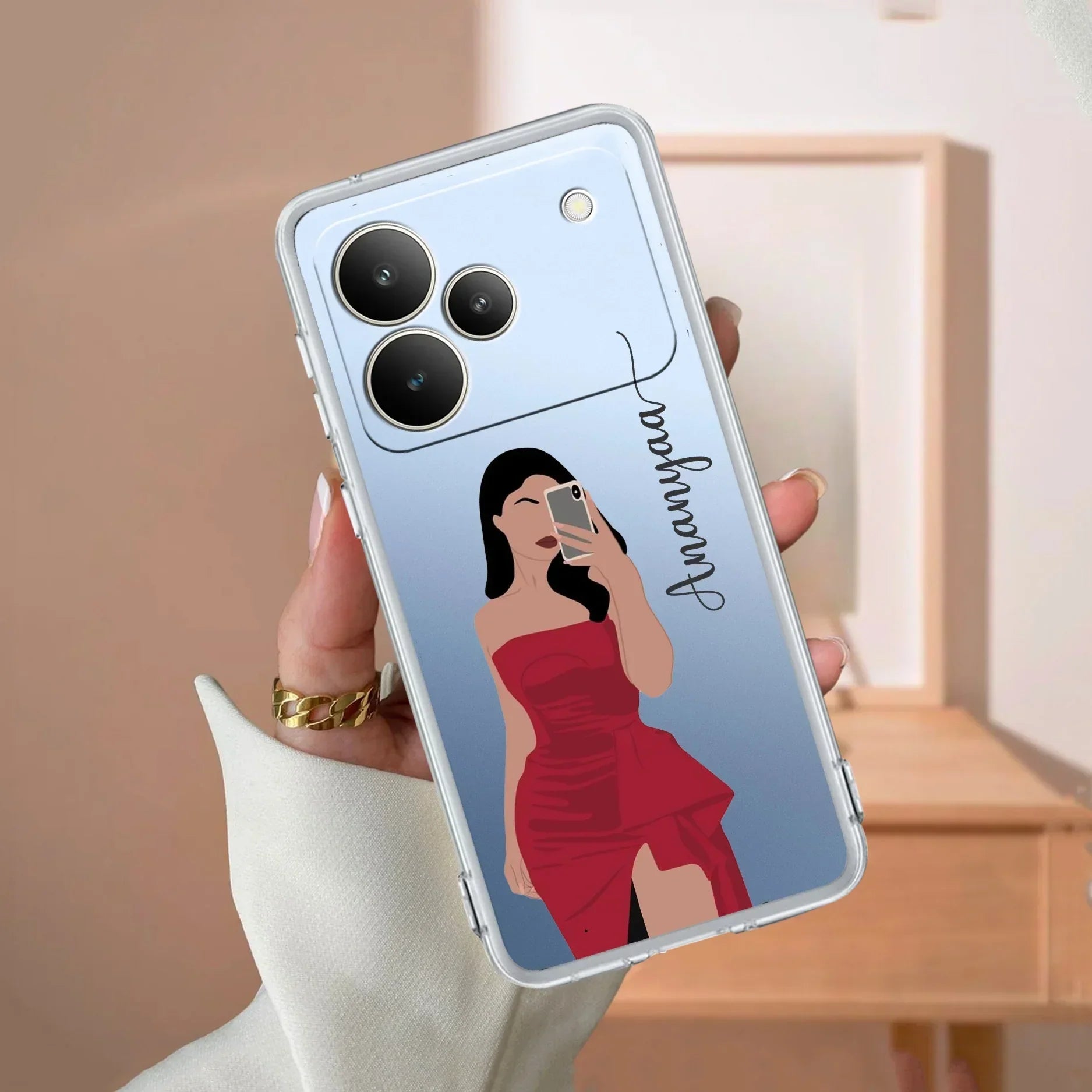 Scarlet Selfie Customize Transparent Silicon Case For Realme P4 Pro 5G
