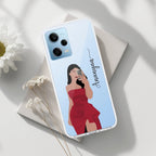 Scarlet Selfie Customize Transparent Silicon Case For Redmi Note 12 5G