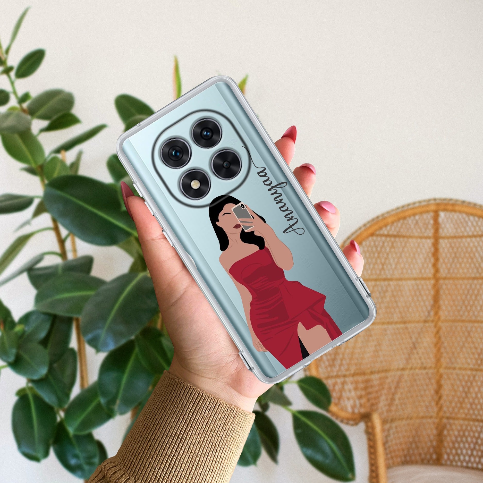 Scarlet Selfie Customize Transparent Silicon Case For Redmi Note 14 Pro 5G