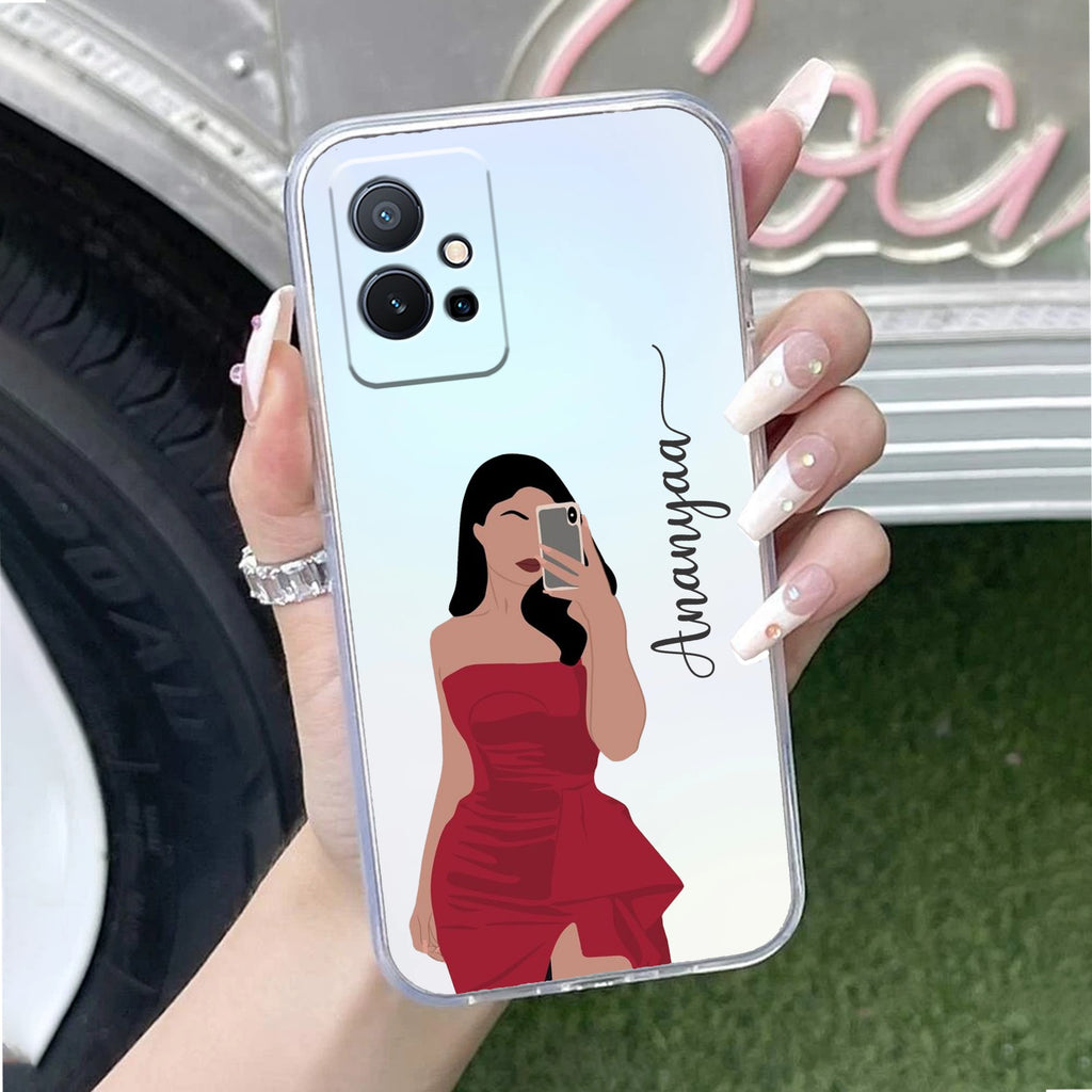 Scarlet Selfie Customize Transparent Silicon Case For Vivo T2 Pro 5G