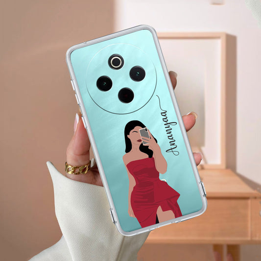 Scarlet Selfie Customize Transparent Silicon Case For Vivo