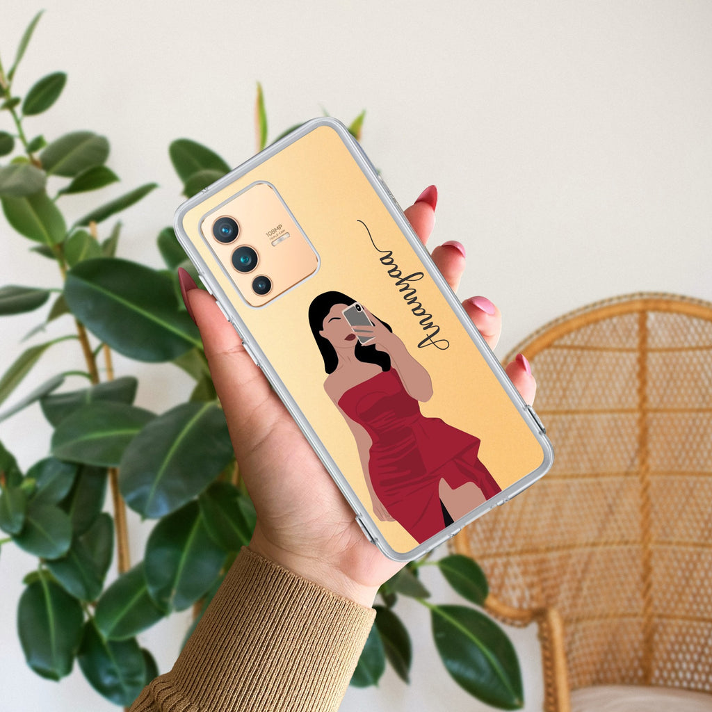 Scarlet Selfie Customize Anti Yellow Case For Vivo V23 Pro 5G