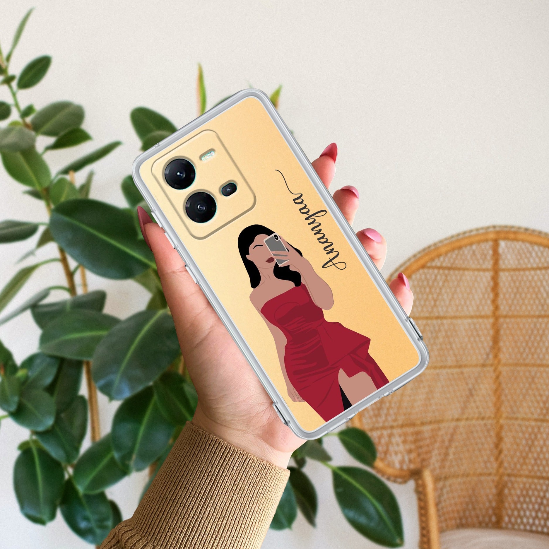 Scarlet Selfie Customize Transparent Silicon Case For Vivo Y19e