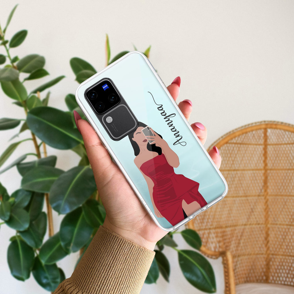 Scarlet Selfie Customize Transparent Silicon Case For Vivo
