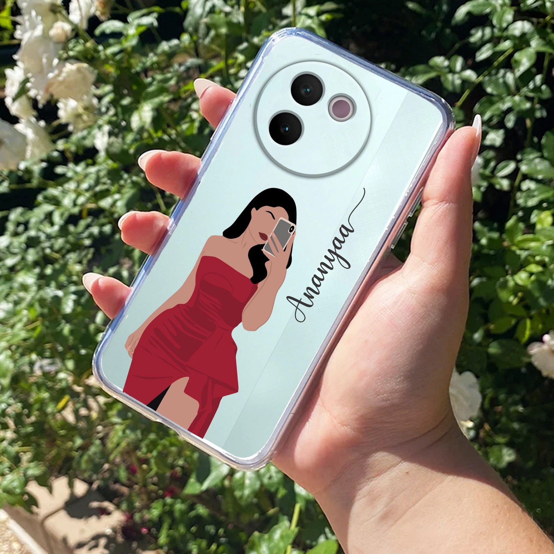 Scarlet Selfie Customize Transparent Silicon Case For Vivo