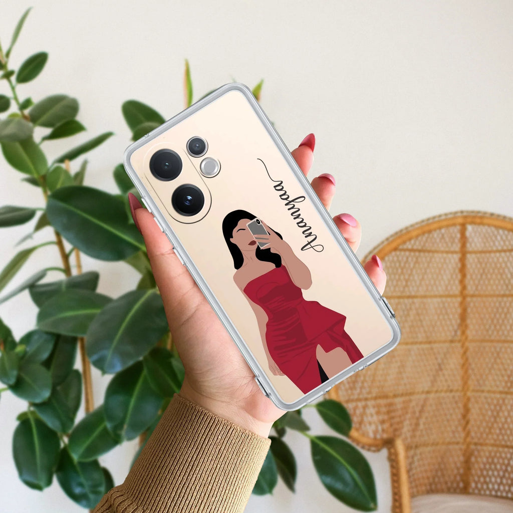 Scarlet Selfie Customize Transparent Silicon Case For Vivo - ShopOnCliQ