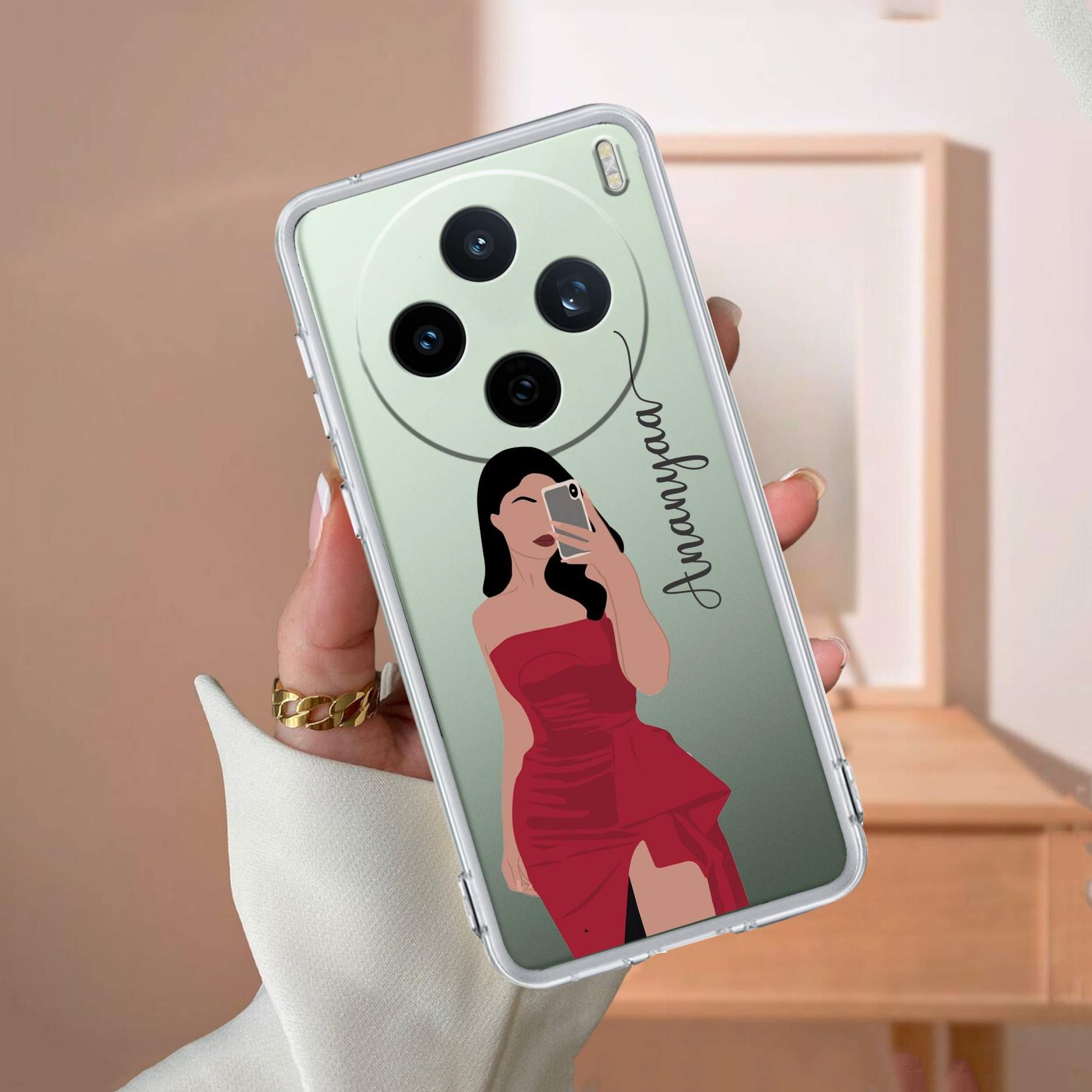 Scarlet Selfie Customize Transparent Silicon Case For Vivo
