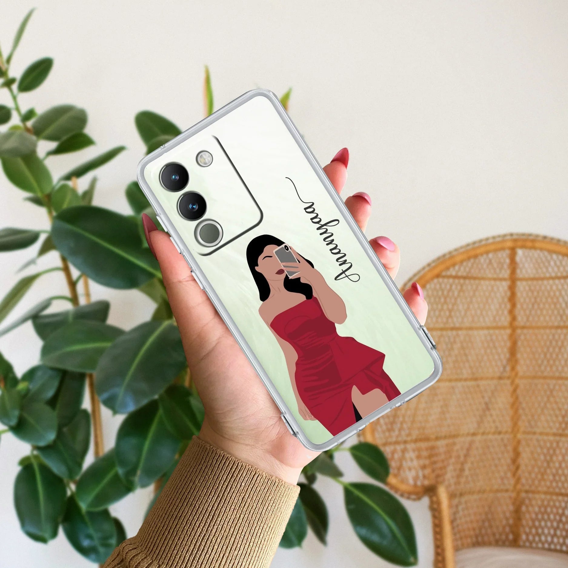 Scarlet Selfie Customize Transparent Silicon Case For Vivo - ShopOnCliQ