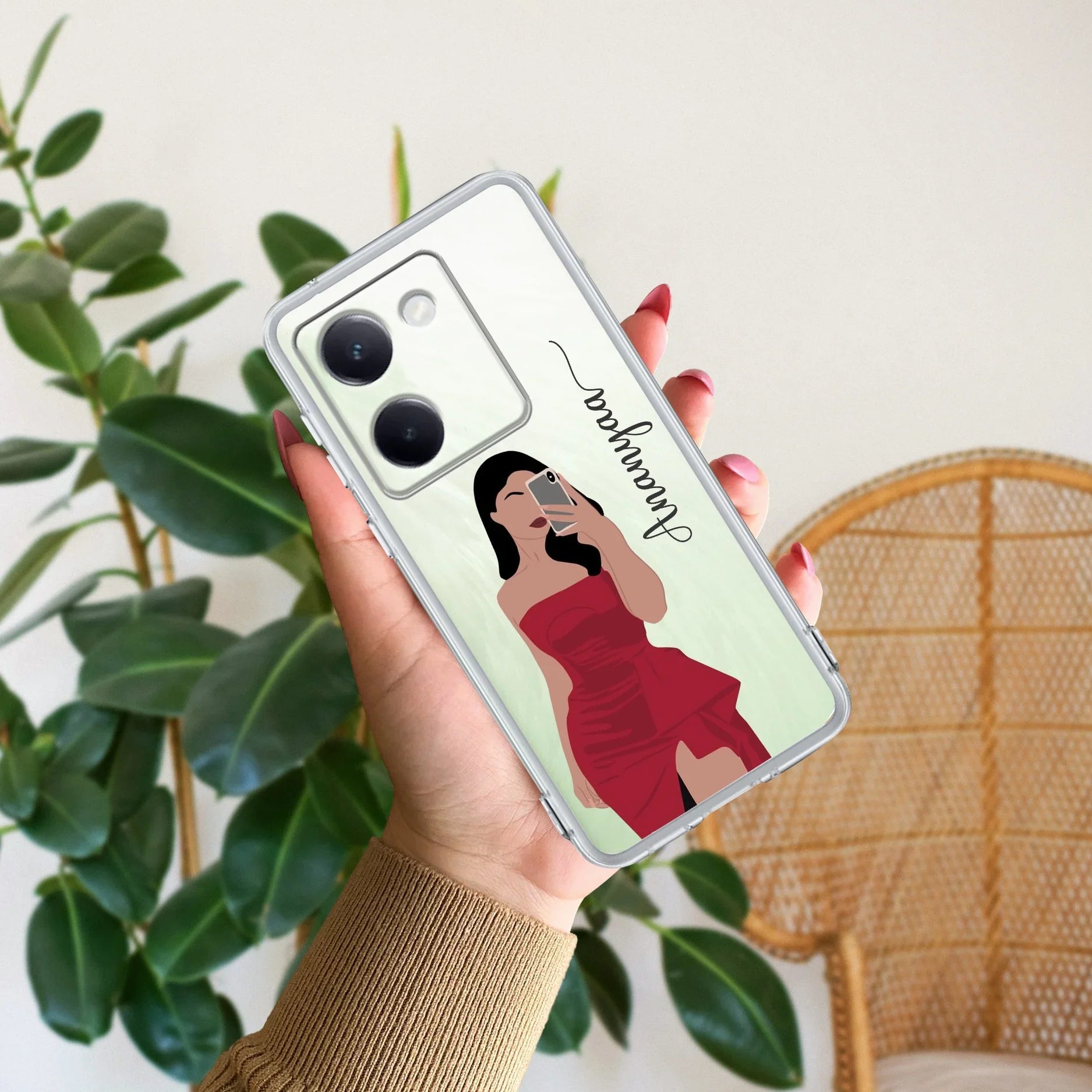 Scarlet Selfie Customize Transparent Silicon Case For Vivo - ShopOnCliQ