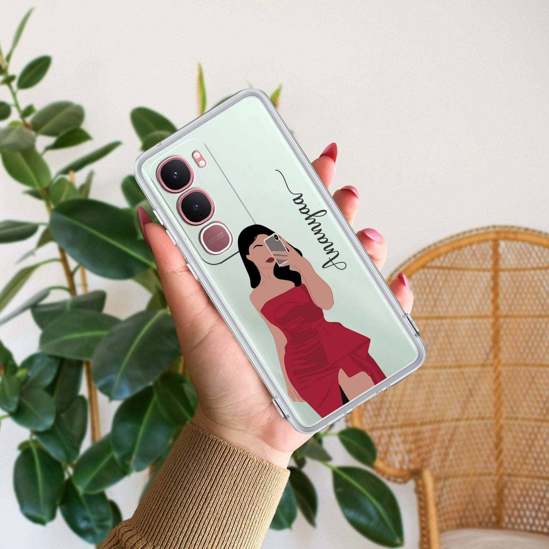 Scarlet Selfie Customize Anti Yellow Case For Vivo Y31 5G