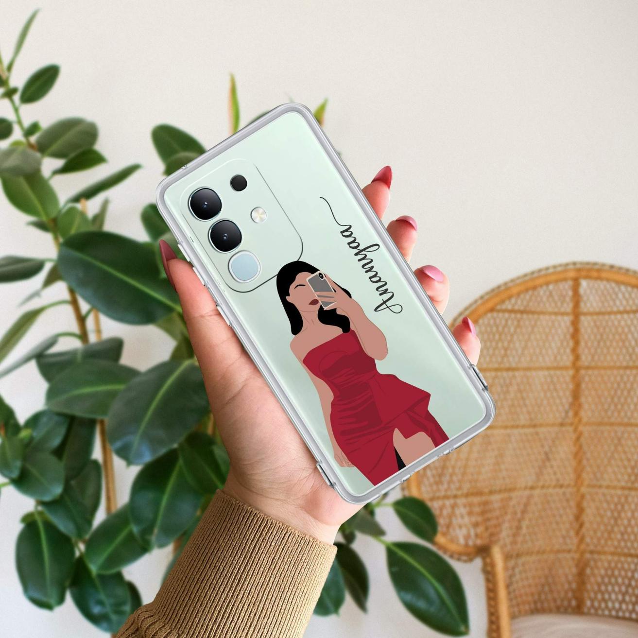Scarlet Selfie Customize Transparent Silicon Case For Vivo
