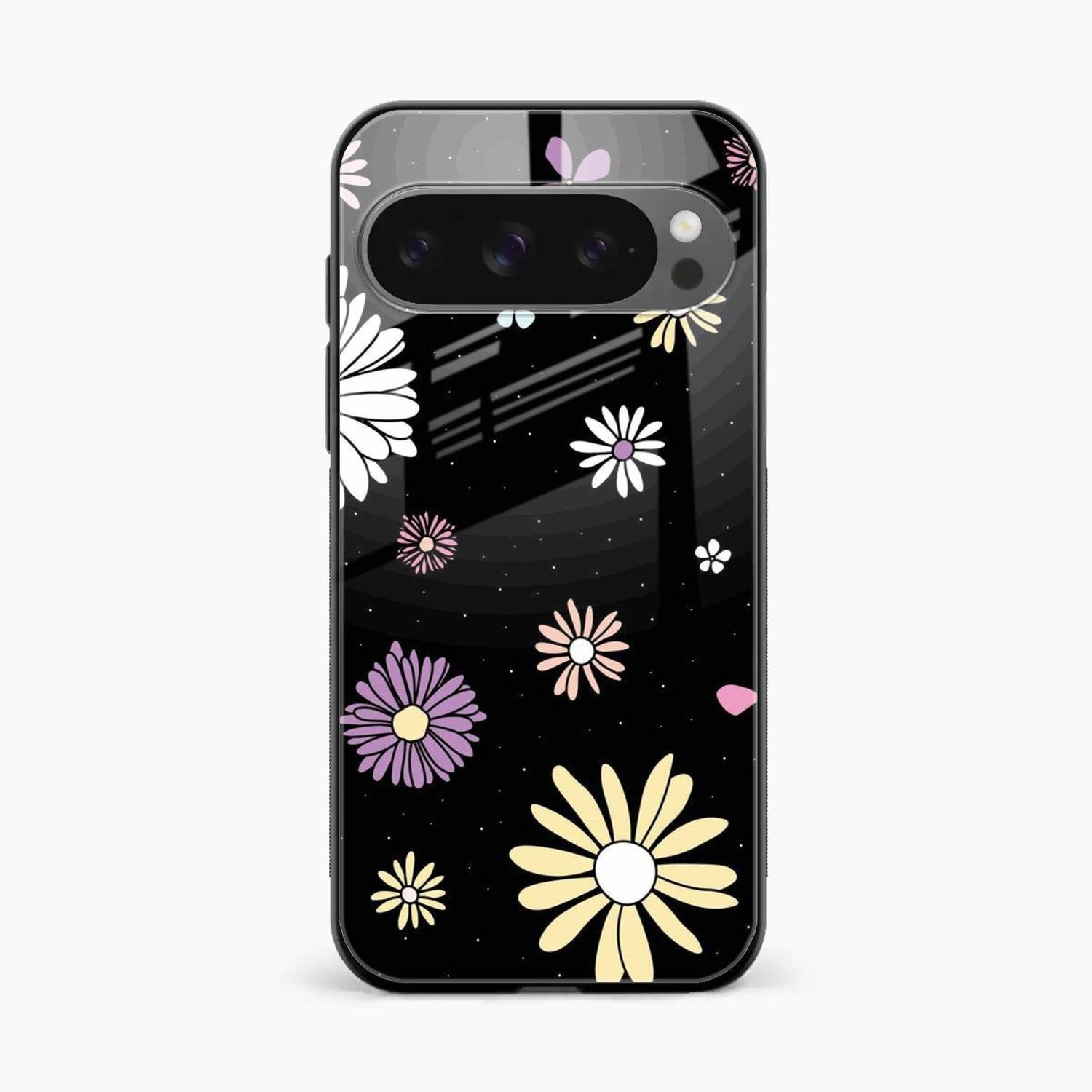Seamless Floral Glossy Metal Case Cover For Google Pixel 10 Pro