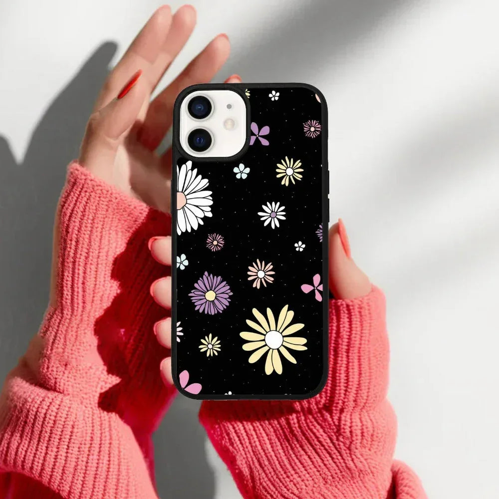 Seamless Floral Glossy Metal Case Cover For iPhone - ShopOnCliQ