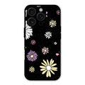 Seamless Floral Glossy Metal Case Cover For iPhone 16 Pro