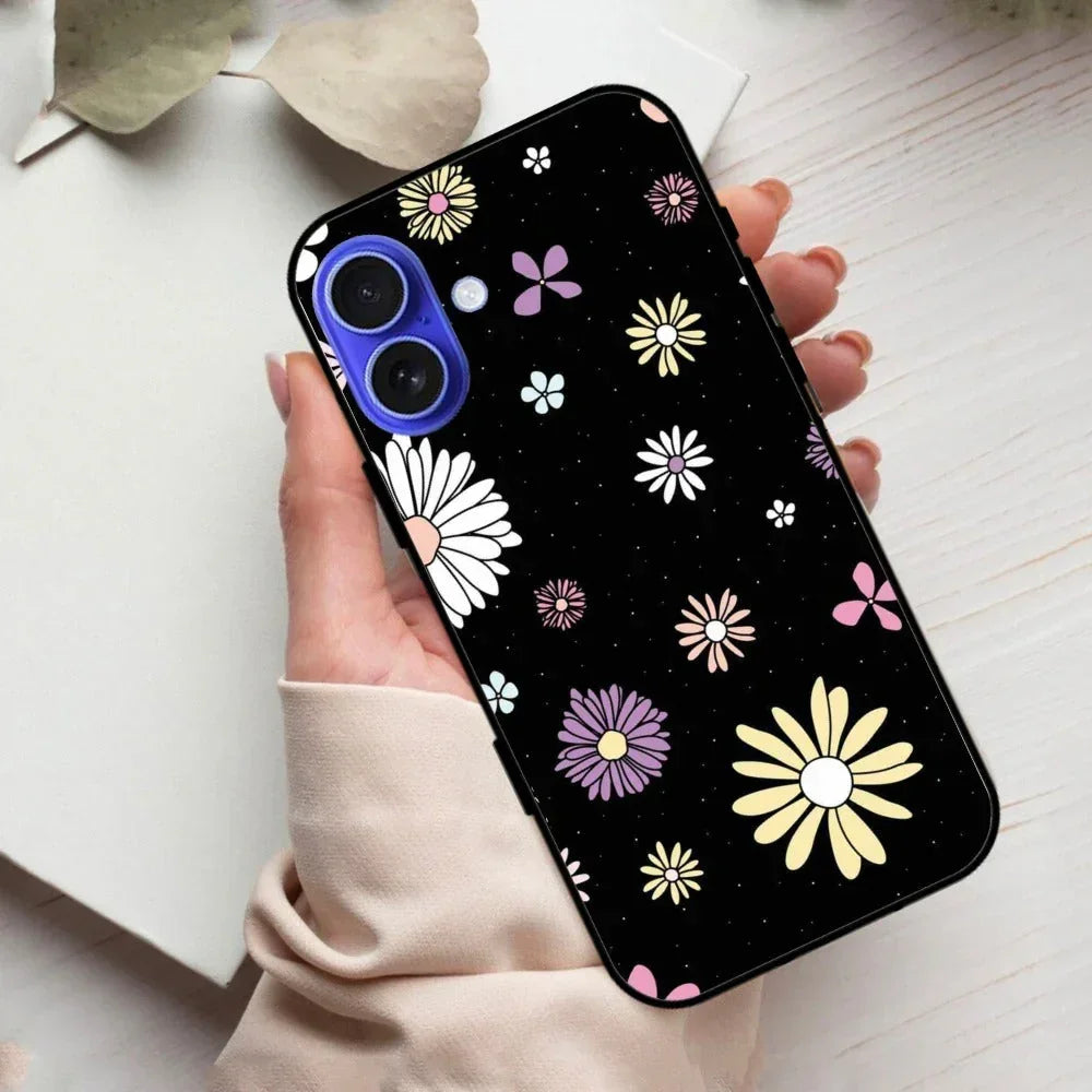 Seamless Floral Glossy Metal Case Cover For iPhone - ShopOnCliQ