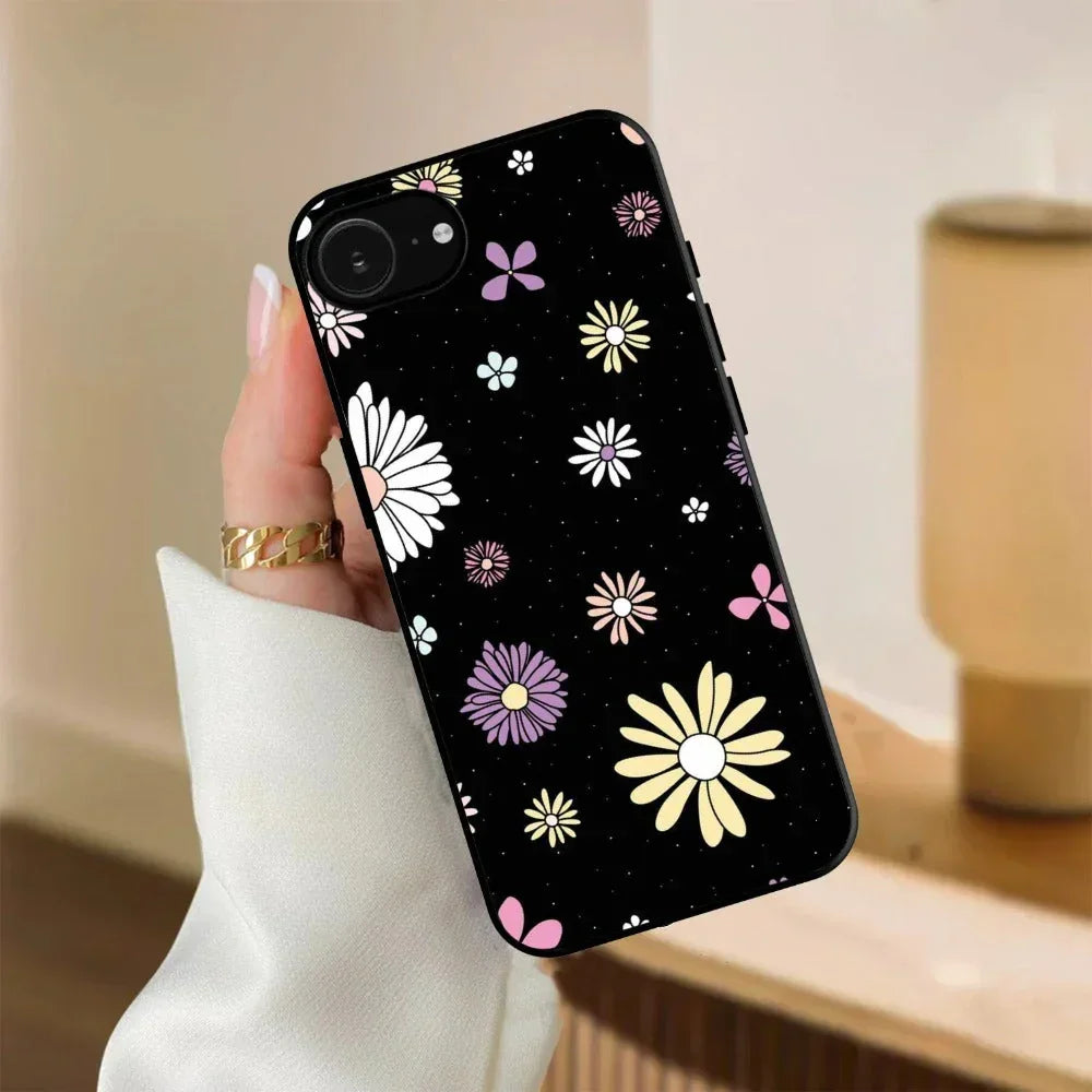 Seamless Floral Glossy Metal Case Cover For iPhone - ShopOnCliQ