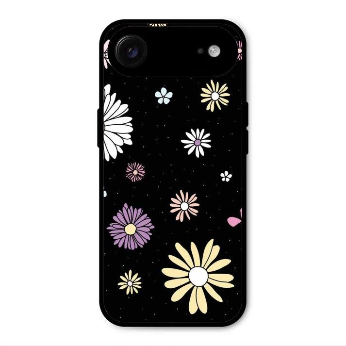 Seamless Floral Glossy Metal Case Cover For iPhone Air
