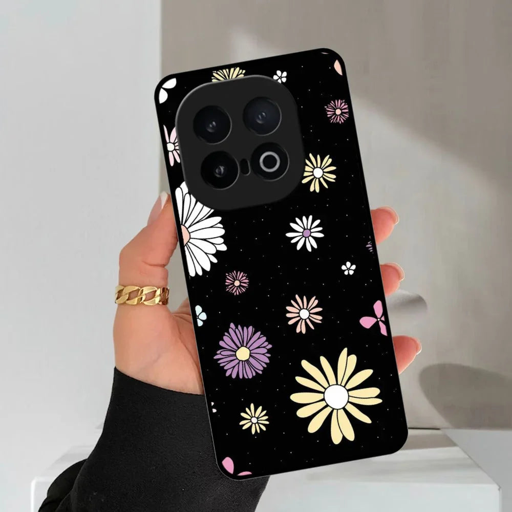 Seamless Floral Glossy Metal Case Cover For iQOO - ShopOnCliQ