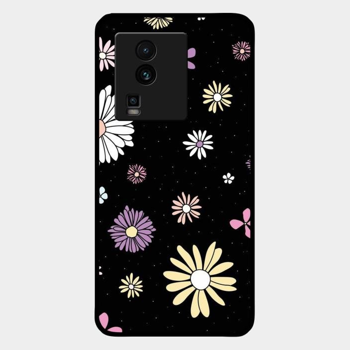 Seamless Floral Glossy Metal Case Cover For Iqoo Neo 7 5G