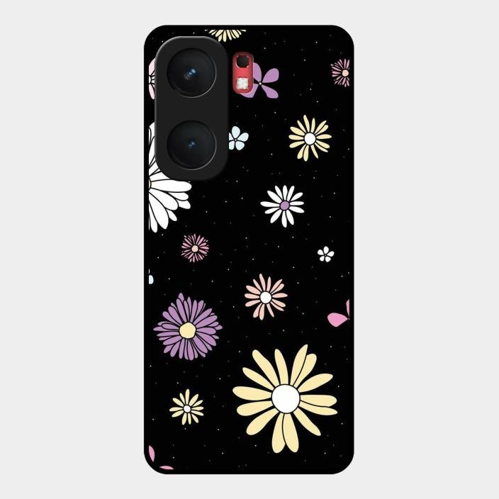 Seamless Floral Glossy Metal Case Cover For Iqoo Neo 9 Pro 5G