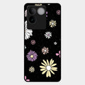 Seamless Floral Glossy Metal Case Cover For Iqoo Z7 Pro 5G