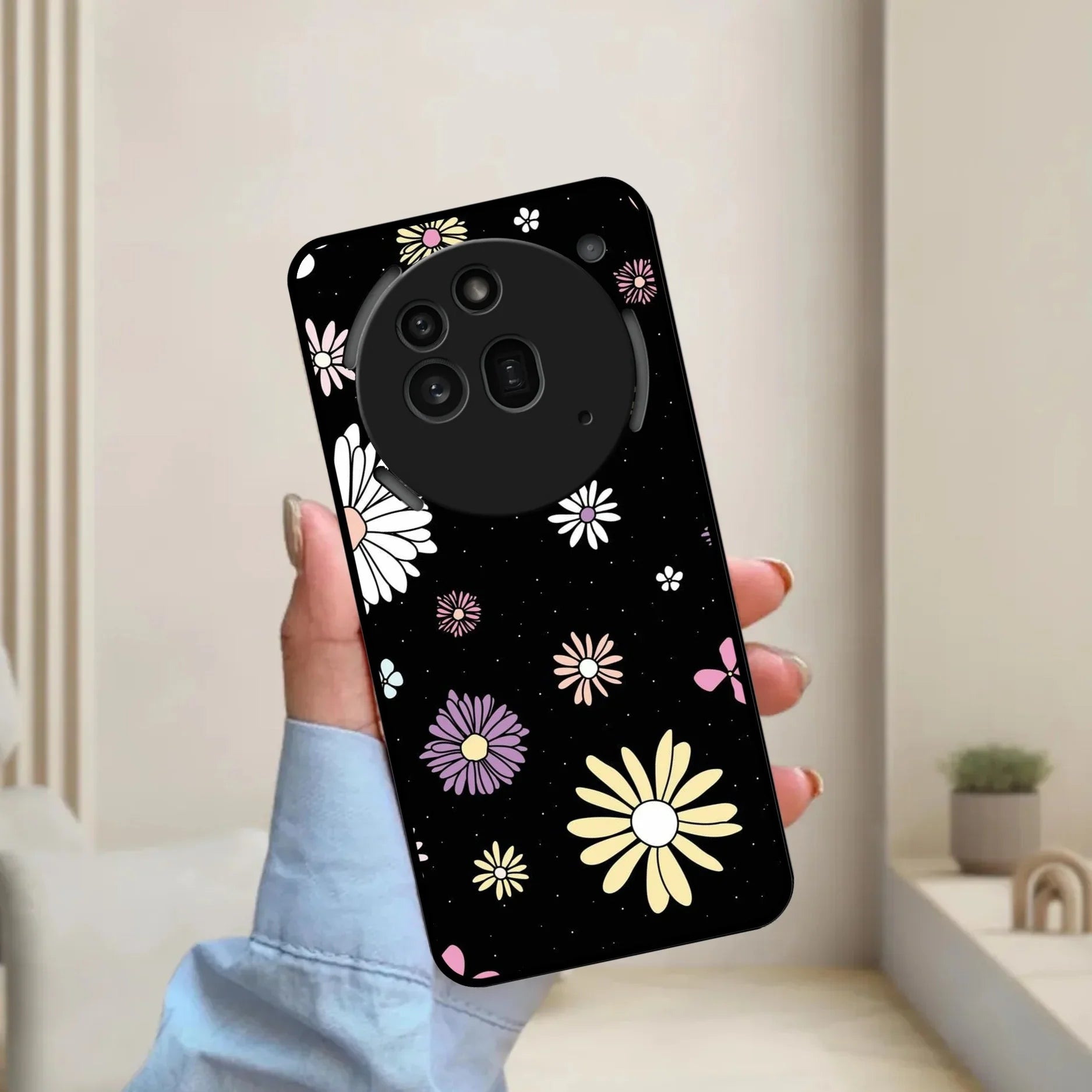 Seamless Floral Glossy Metal Case Cover For Nothing - ShopOnCliQ