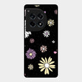 Seamless Floral Glossy Metal Case Cover For Oneplus 12R 5G