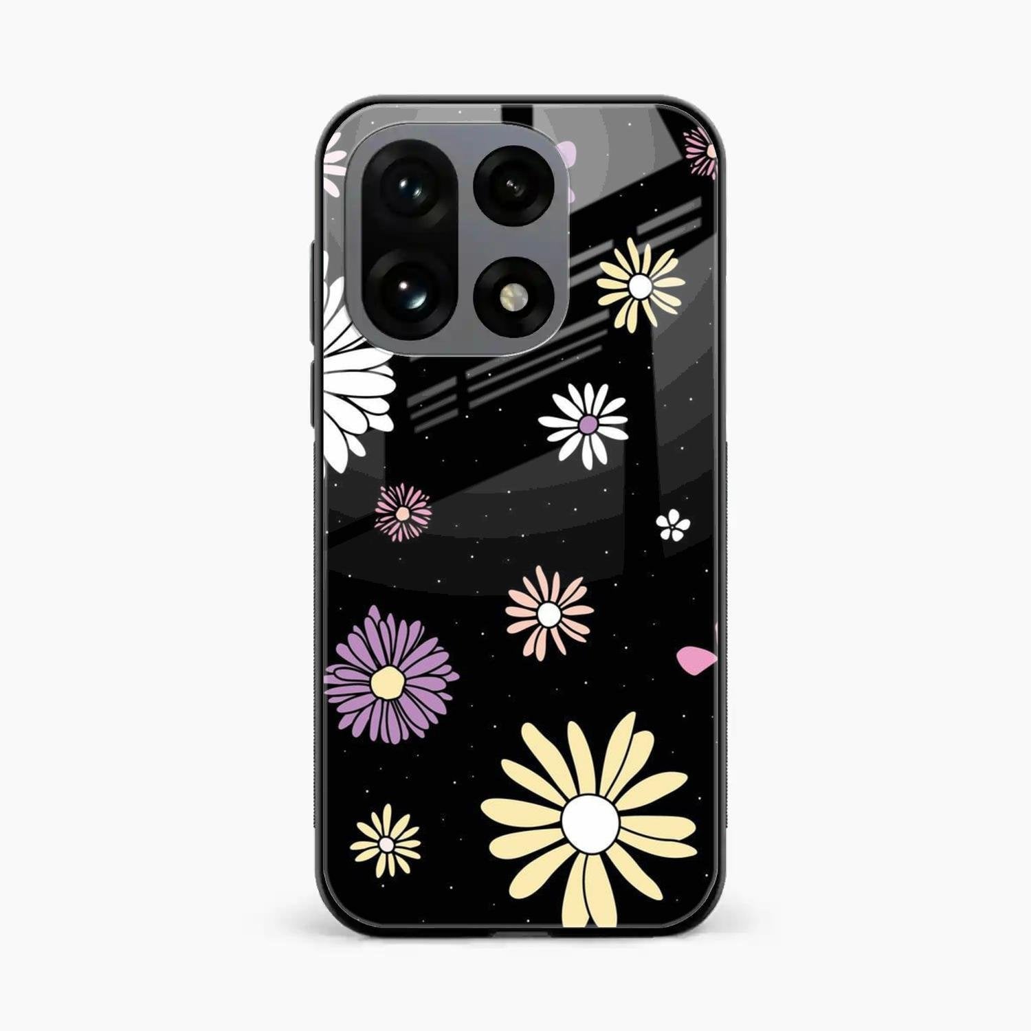 Seamless Floral Glossy Metal Case Cover For OnePlus 15 5G