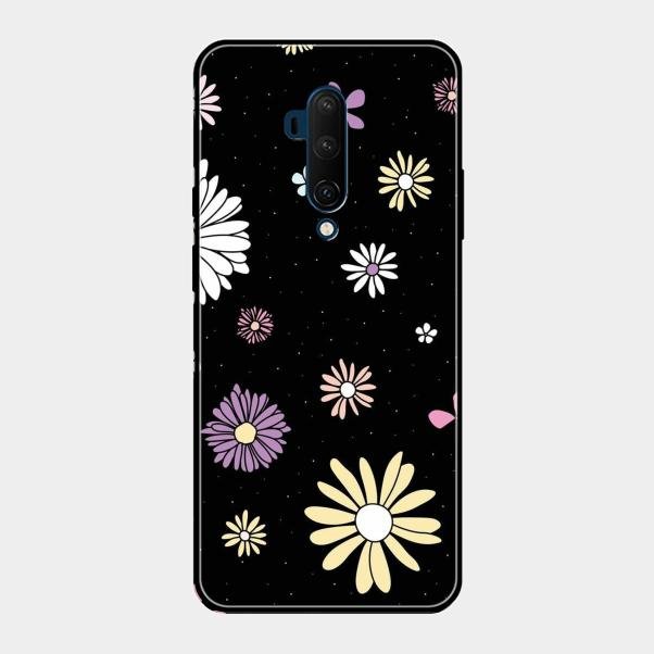 Seamless Floral Glossy Metal Case Cover For Oneplus 7T Pro