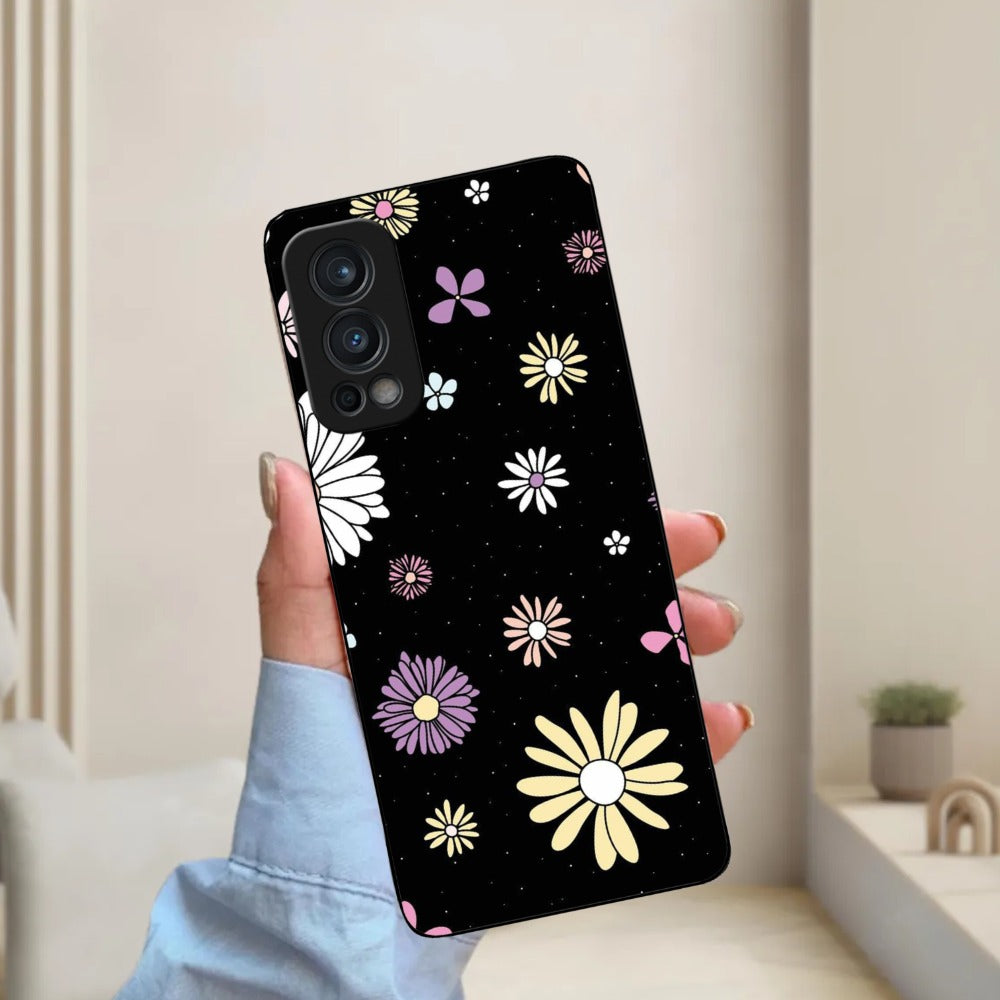 Seamless Floral Glossy Metal Case Cover For OnePlus