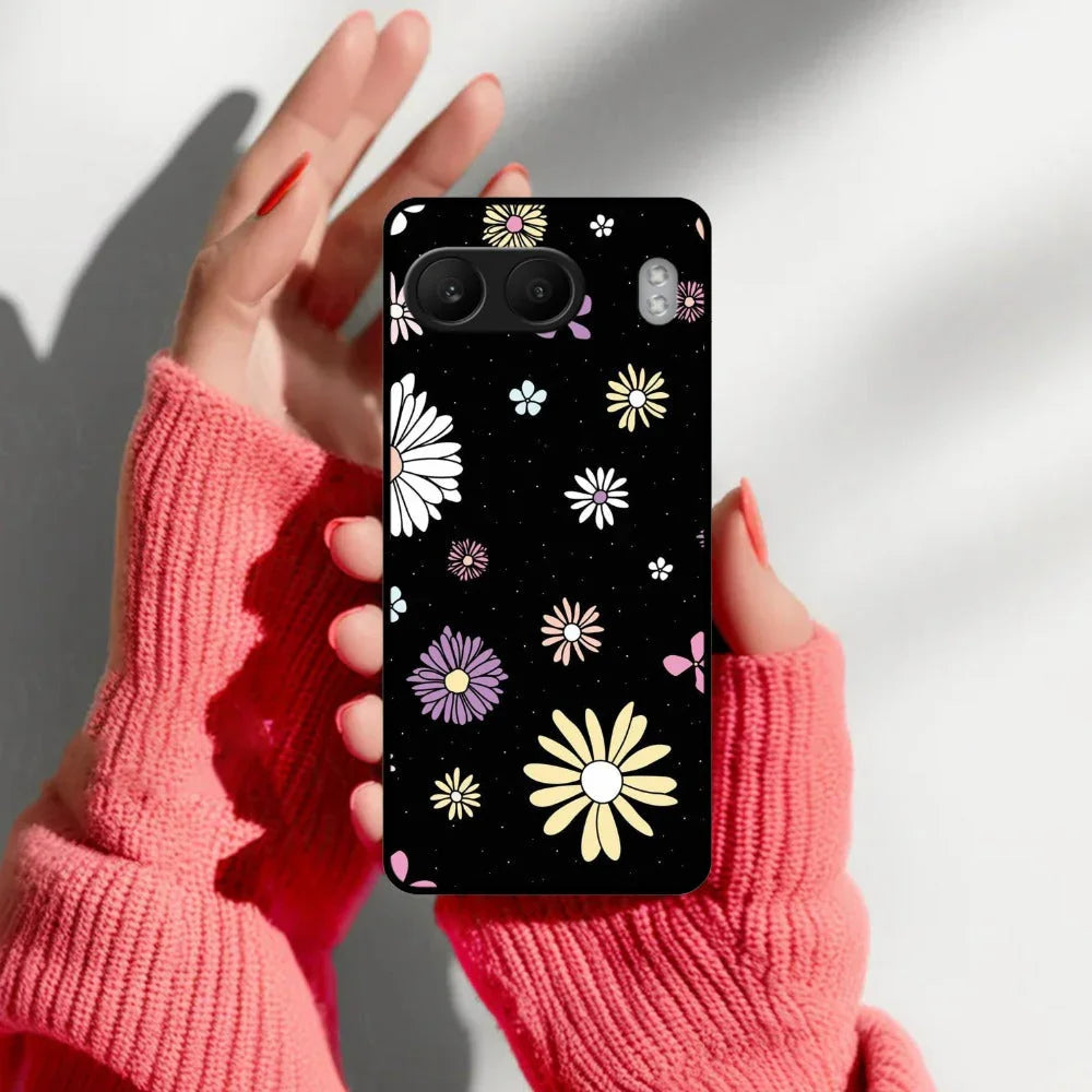 Seamless Floral Glossy Metal Case Cover For OnePlus - ShopOnCliQ