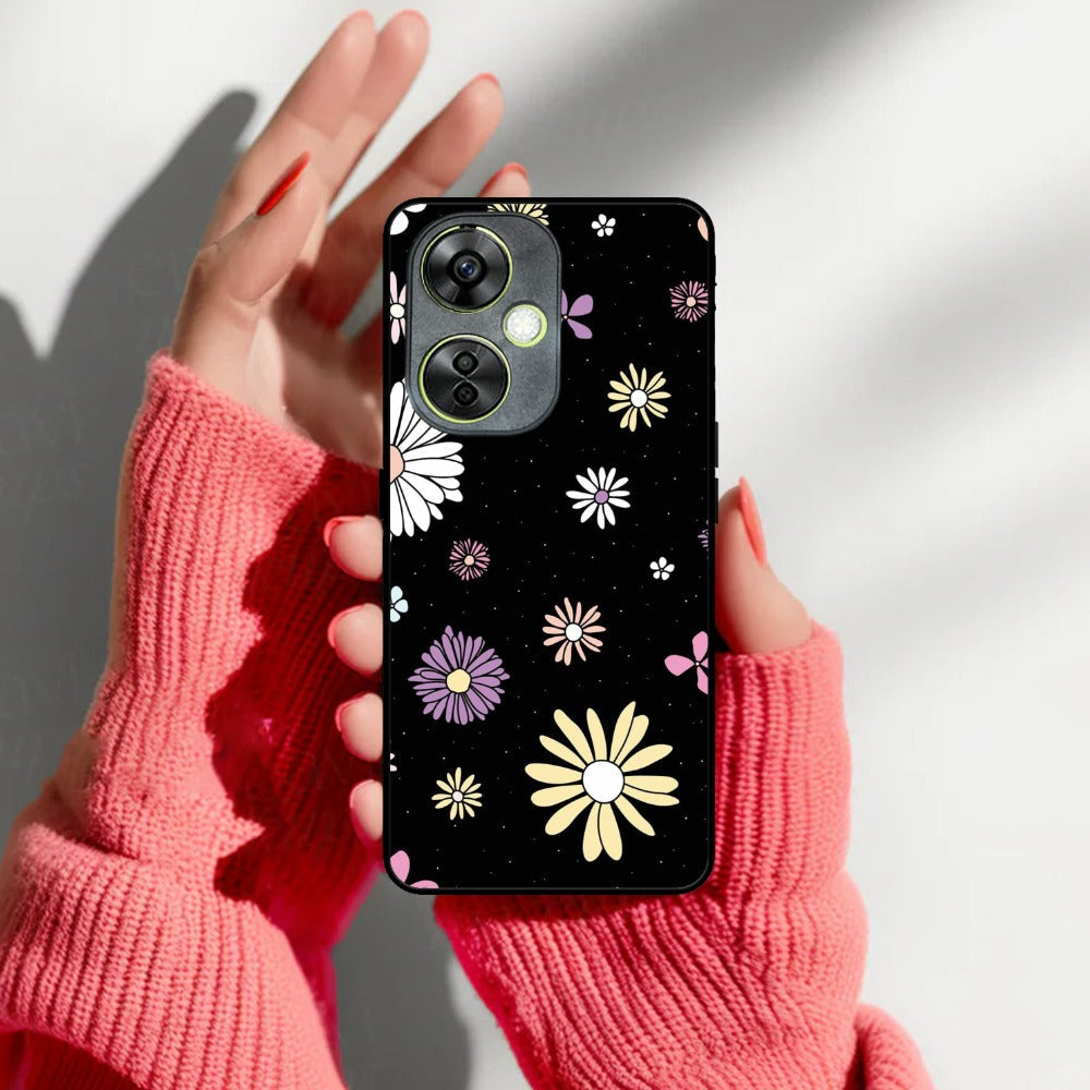 Seamless Floral Glossy Metal Case Cover For OnePlus