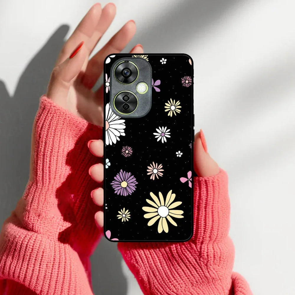 Seamless Floral Glossy Metal Case Cover For OnePlus - ShopOnCliQ