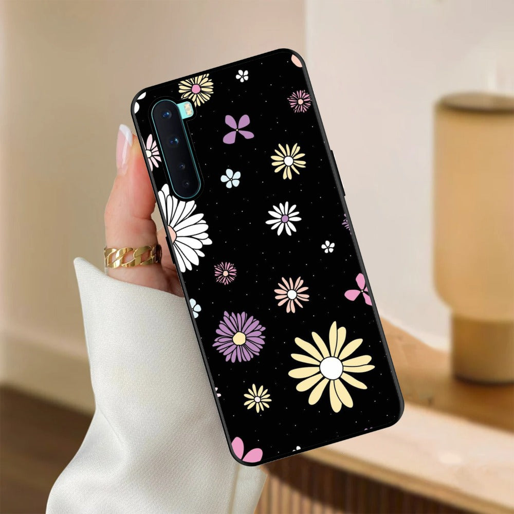 Seamless Floral Glossy Metal Case Cover For OnePlus