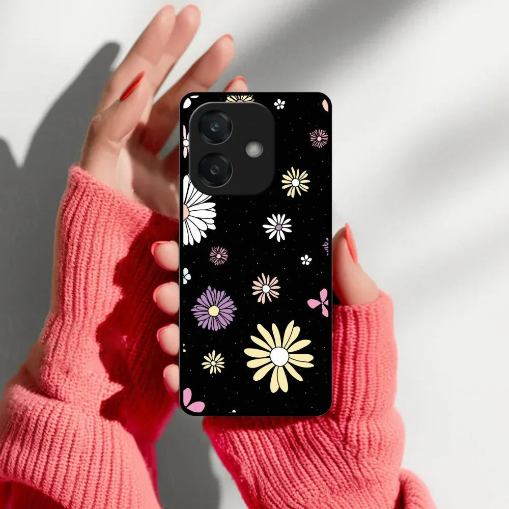 Seamless Floral Glossy Metal Case Cover For Oppo - ShopOnCliQ