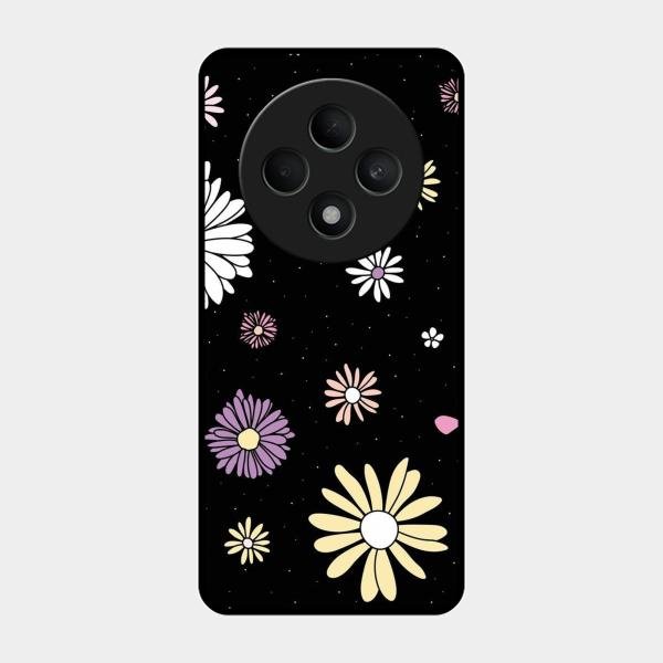 Seamless Floral Glossy Metal Case Cover For Oppo F27 5G