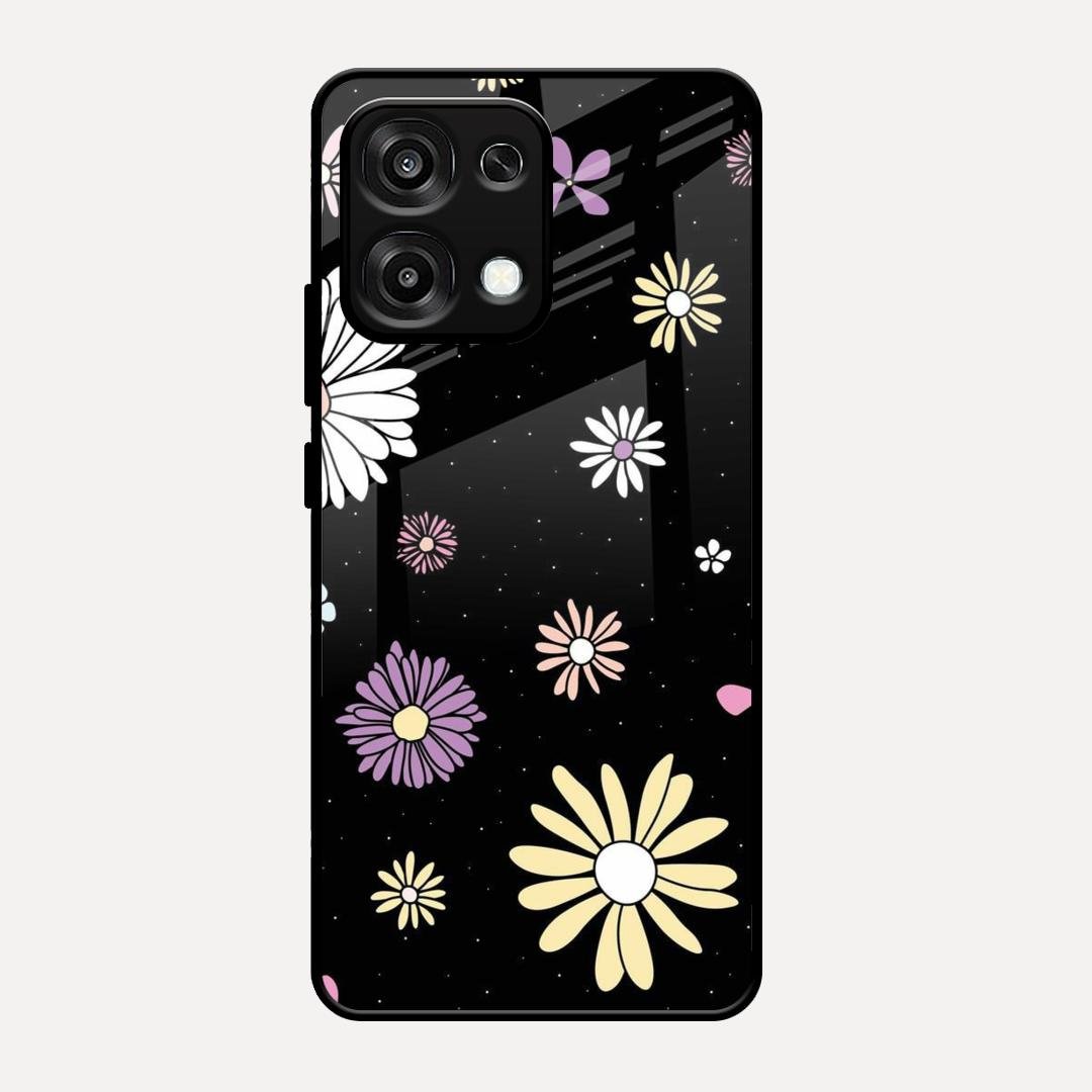 Seamless Floral Glossy Metal Case Cover For Oppo F31 5G