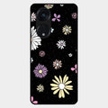 Seamless Floral Glossy Metal Case Cover For Oppo Reno 8T 5G