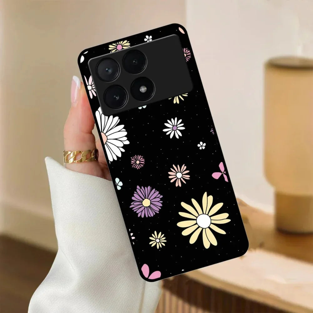 Seamless Floral Glossy Metal Case Cover For Poco - ShopOnCliQ