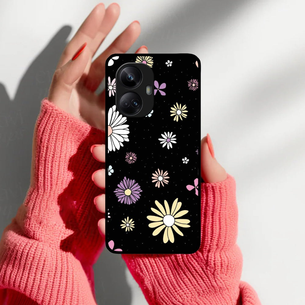 Seamless Floral Glossy Customised Metal Case Cover For Realme