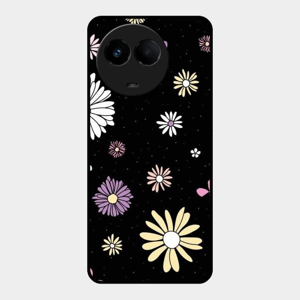 Seamless Floral Glossy Metal Case Cover For Realme 11 5G