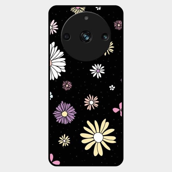 Seamless Floral Glossy Metal Case Cover For Realme 11 Pro Plus 5G