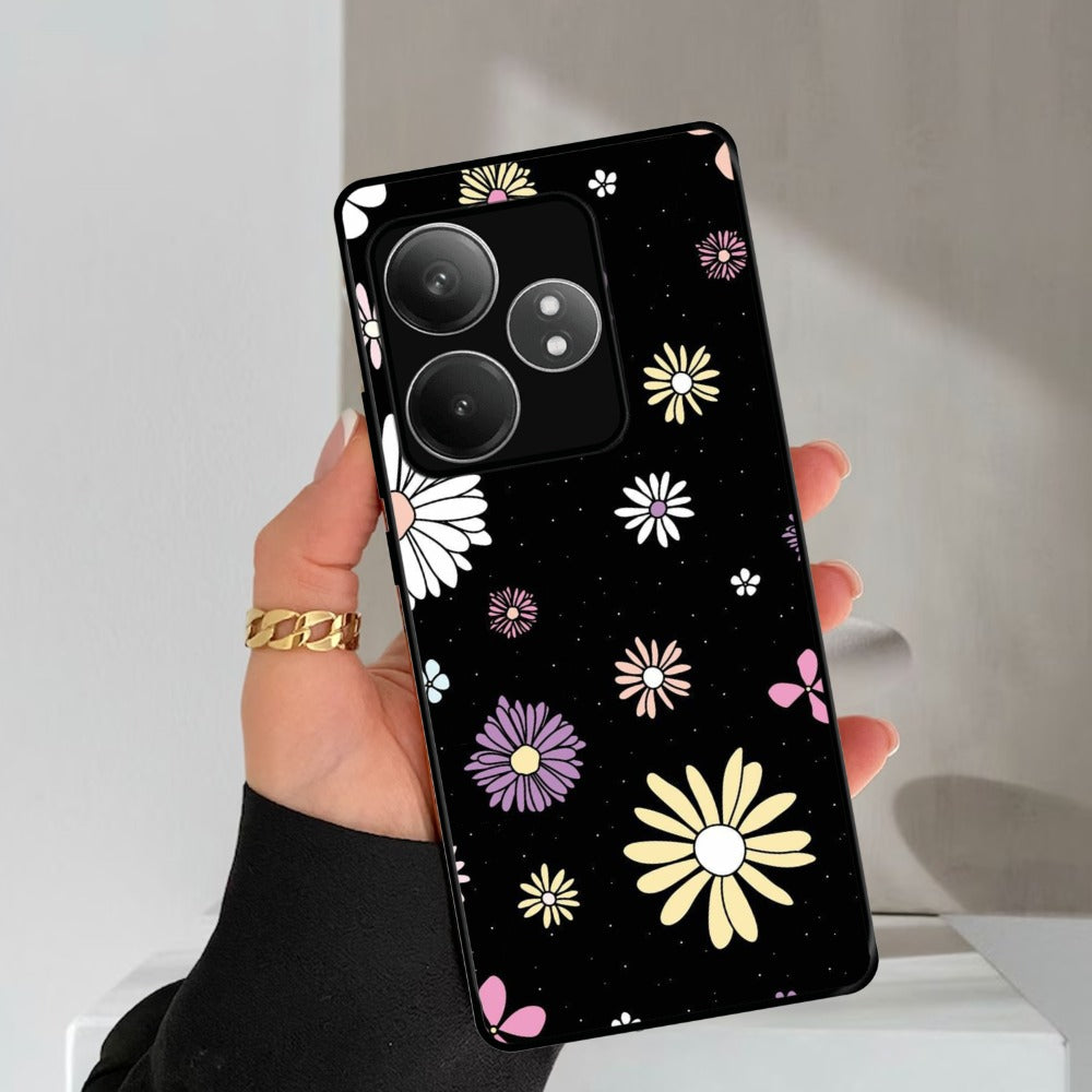 Seamless Floral Glossy Customised Metal Case Cover For Realme