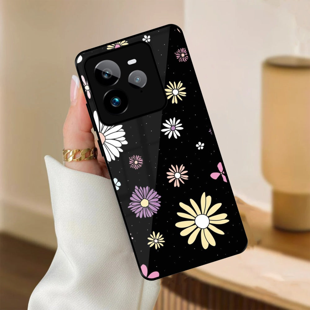 Seamless Floral Glossy Customised Metal Case Cover For Realme