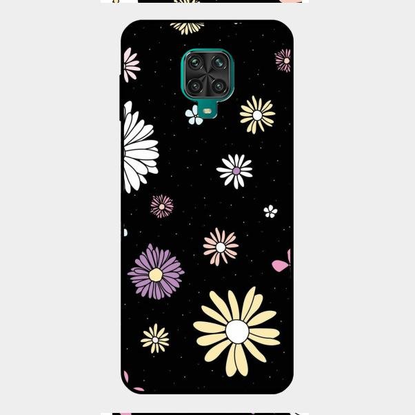 Seamless Floral Glossy Metal Case Cover For Redmi Note 9 Pro Max