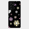Seamless Floral Glossy Metal Case Cover For Samsung Galaxy S21 Ultra